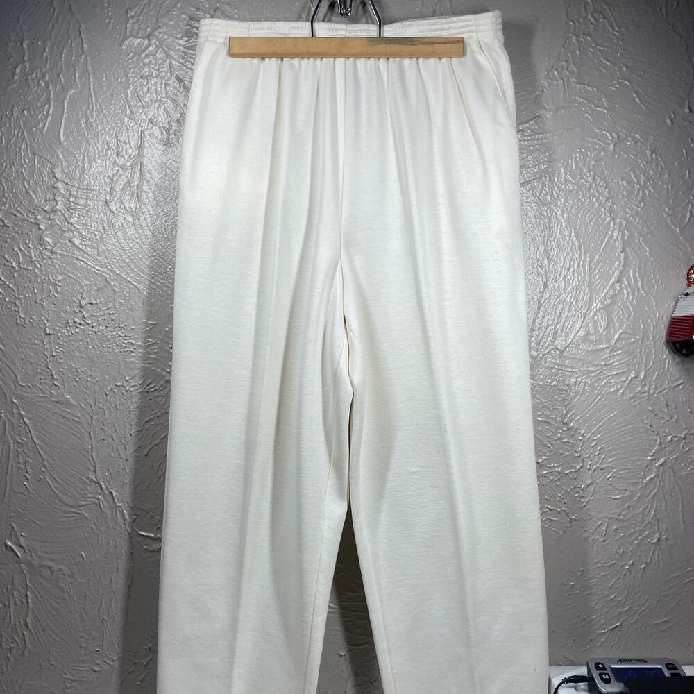 Alfred Dunner Ivory knit pants women’s size 14